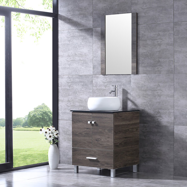 Ebern Designs Aldi 24"Single Bathroom Vanity Set with Mirror Wayfair